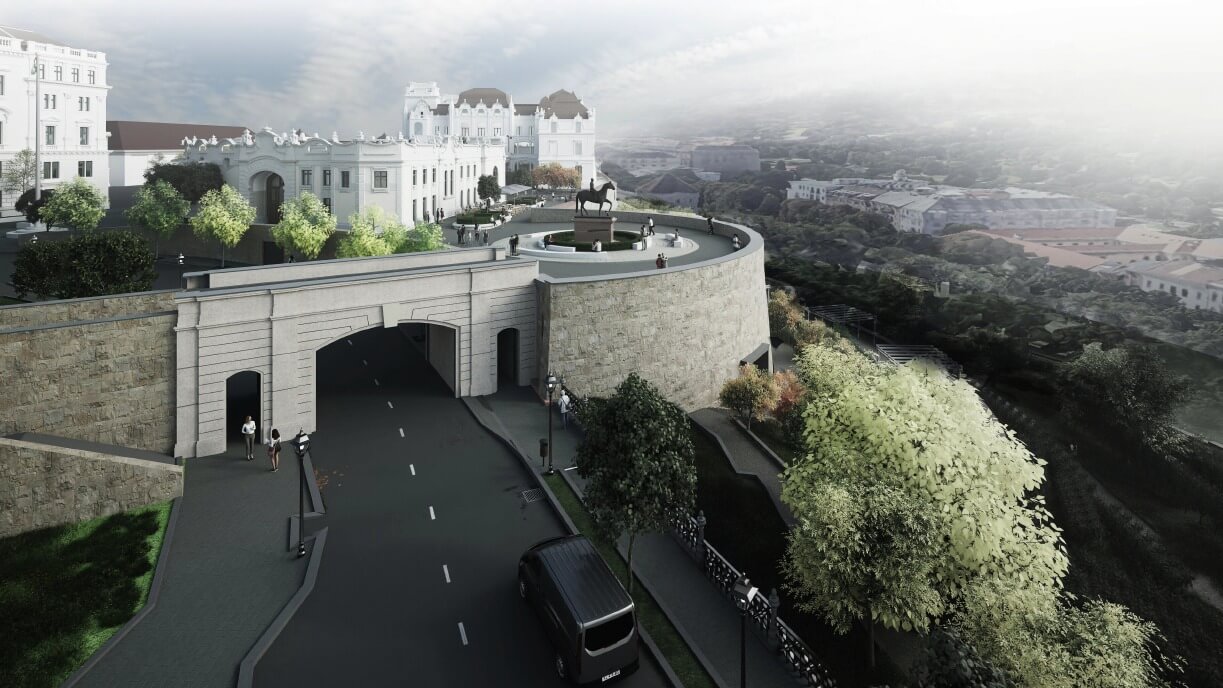 A Nyugati kert rendezése és a Várgarázs III. kialakítása